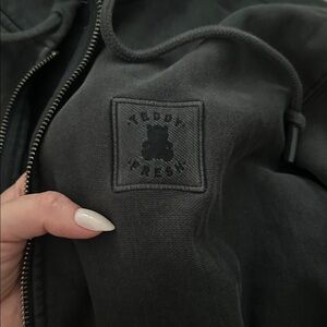 Teddy Fresh Charcoal Hooded Jacket